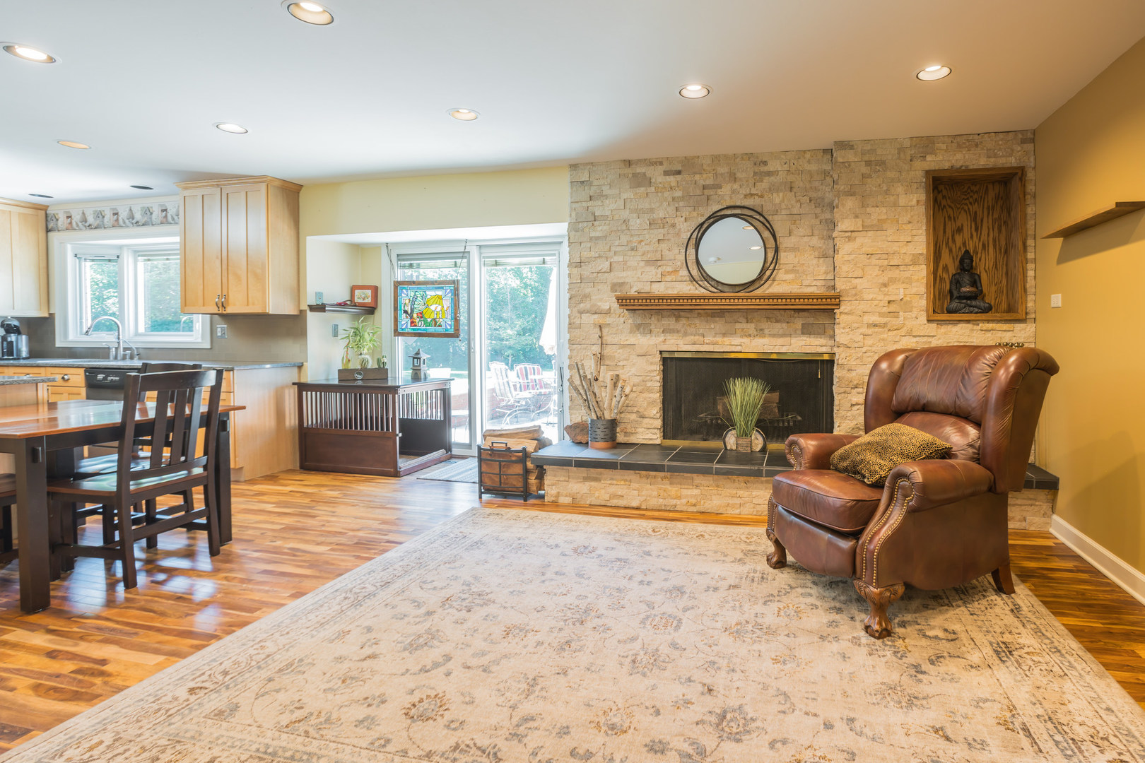 234 Valley Road Trout Valley, IL 60013 - Photo 6 of 29 a living room with furniture and a fireplace