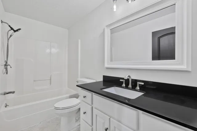 a close view of a bathtub in bathroom