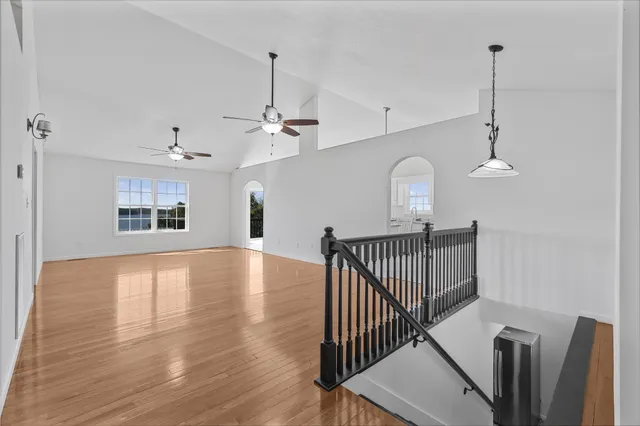 a view of livingroom with furniture and windows