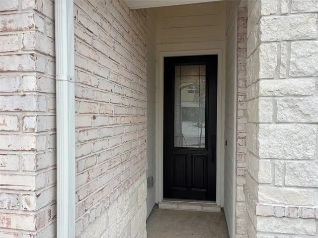 a view of front door of house