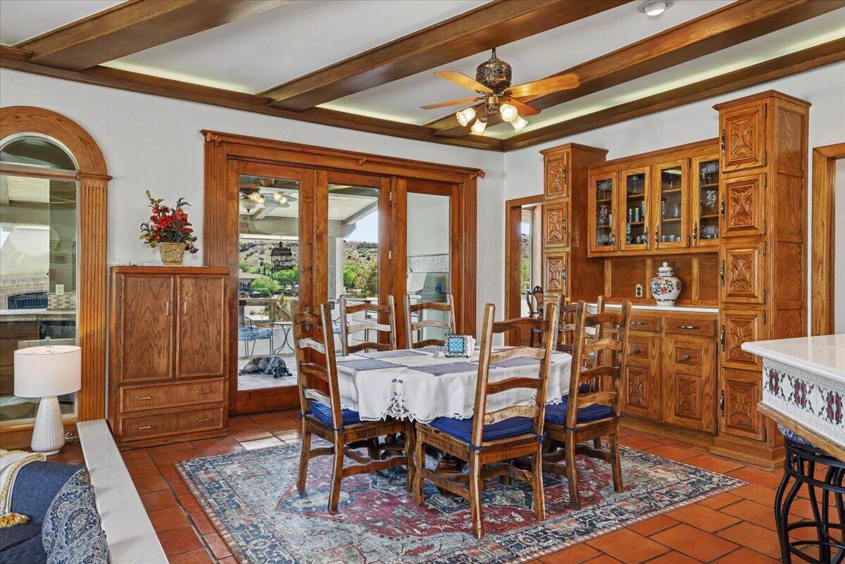 5 West Lakeshore Drive Ransom Canyon, TX 79366 - Photo 28 of 61 a view of a dining room with furniture window and wooden floor