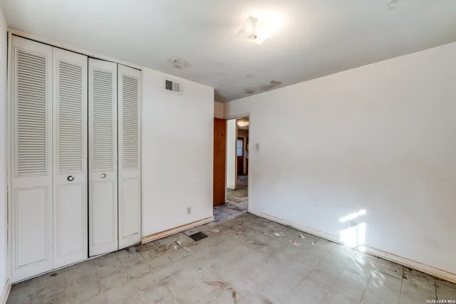 an empty room with a window