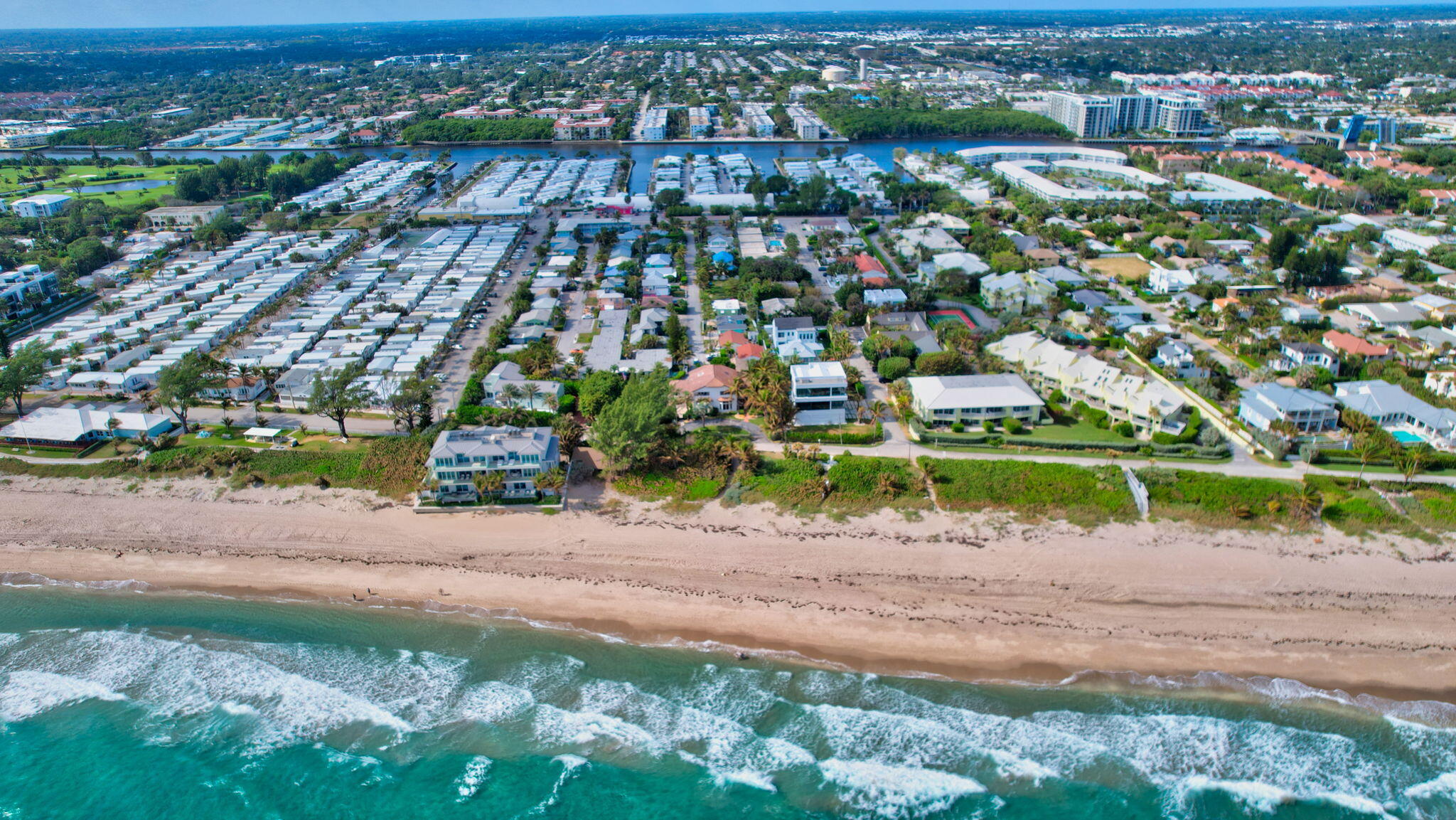 5015 Old Ocean Boulevard Ocean Ridge, FL 33435 - Photo 21 of 45 an aerial view of a city with lots of residential buildings