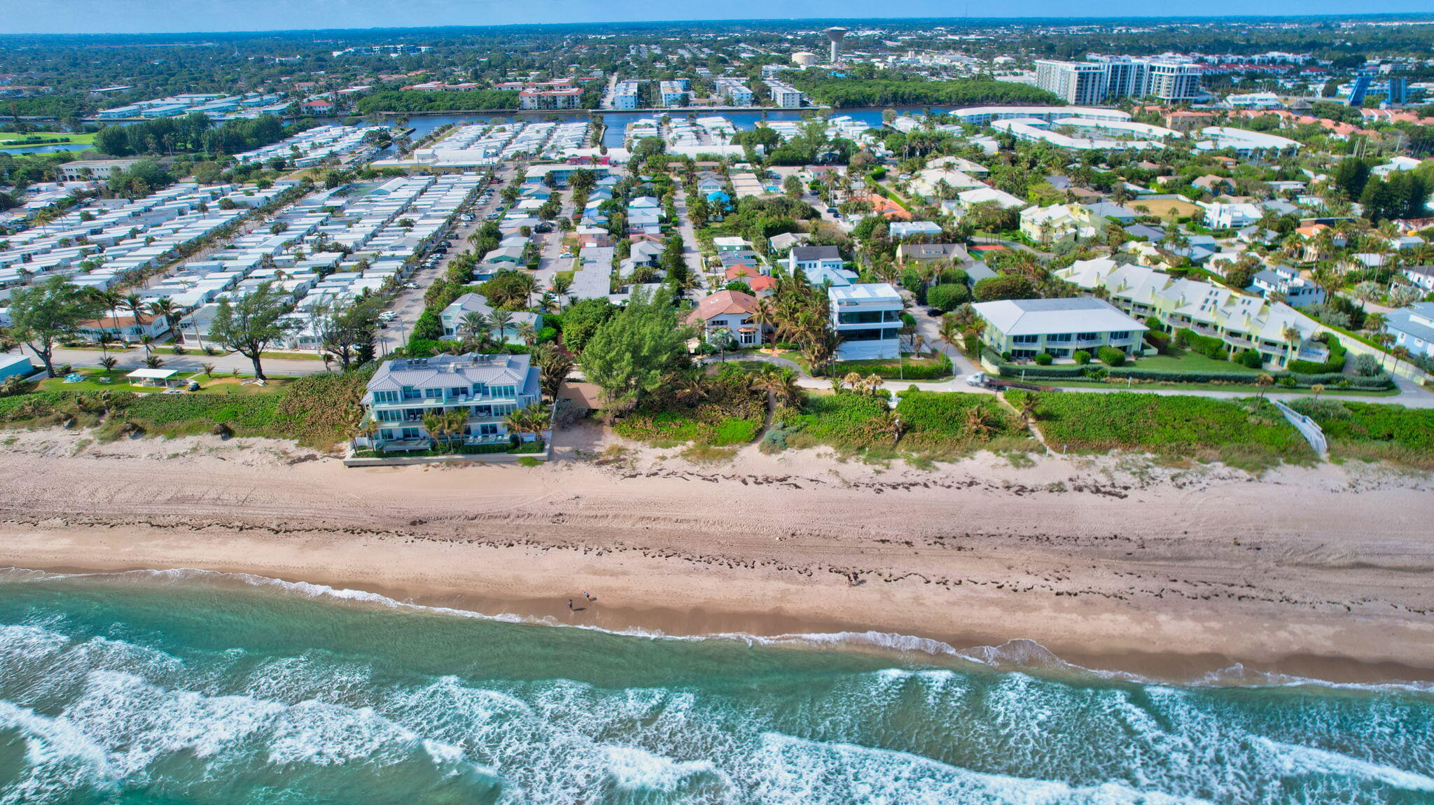 5015 Old Ocean Boulevard Ocean Ridge, FL 33435 - Photo 34 of 45 an aerial view of residential house with outdoor space and street view