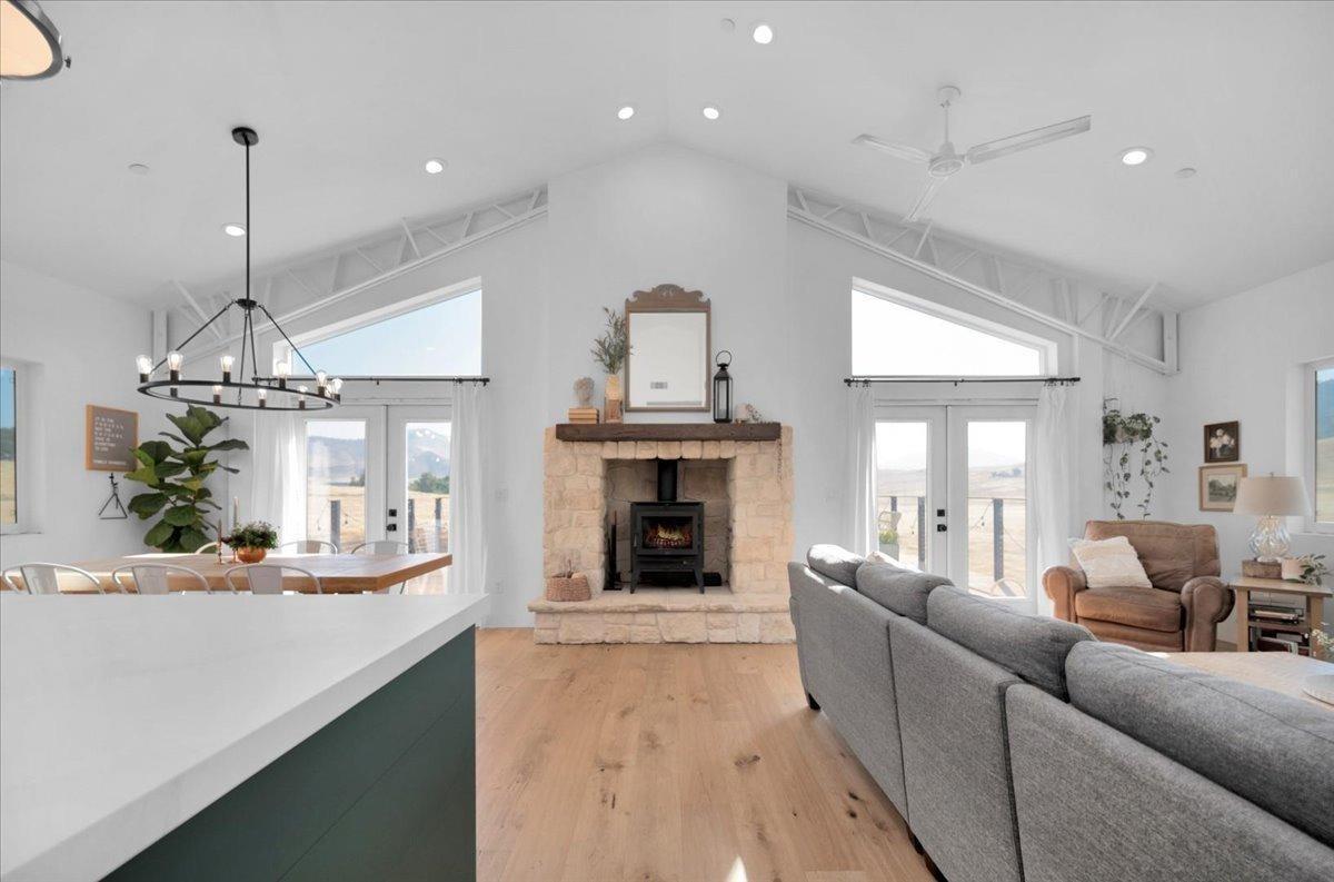 22654 Cobblestone Lane Sanger, CA 93657 - Photo 20 of 64 a living room with furniture and a fireplace