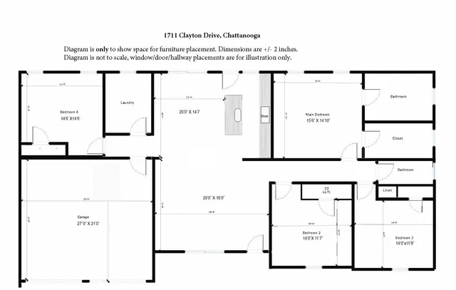 $3,100 | 1711 Clayton Drive, Chattanooga, TN 37421