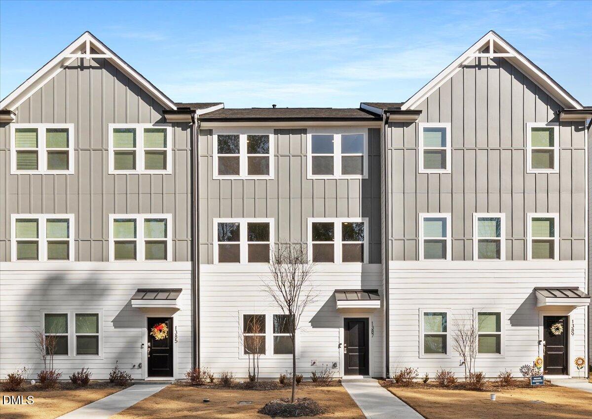 a view of a building with many windows