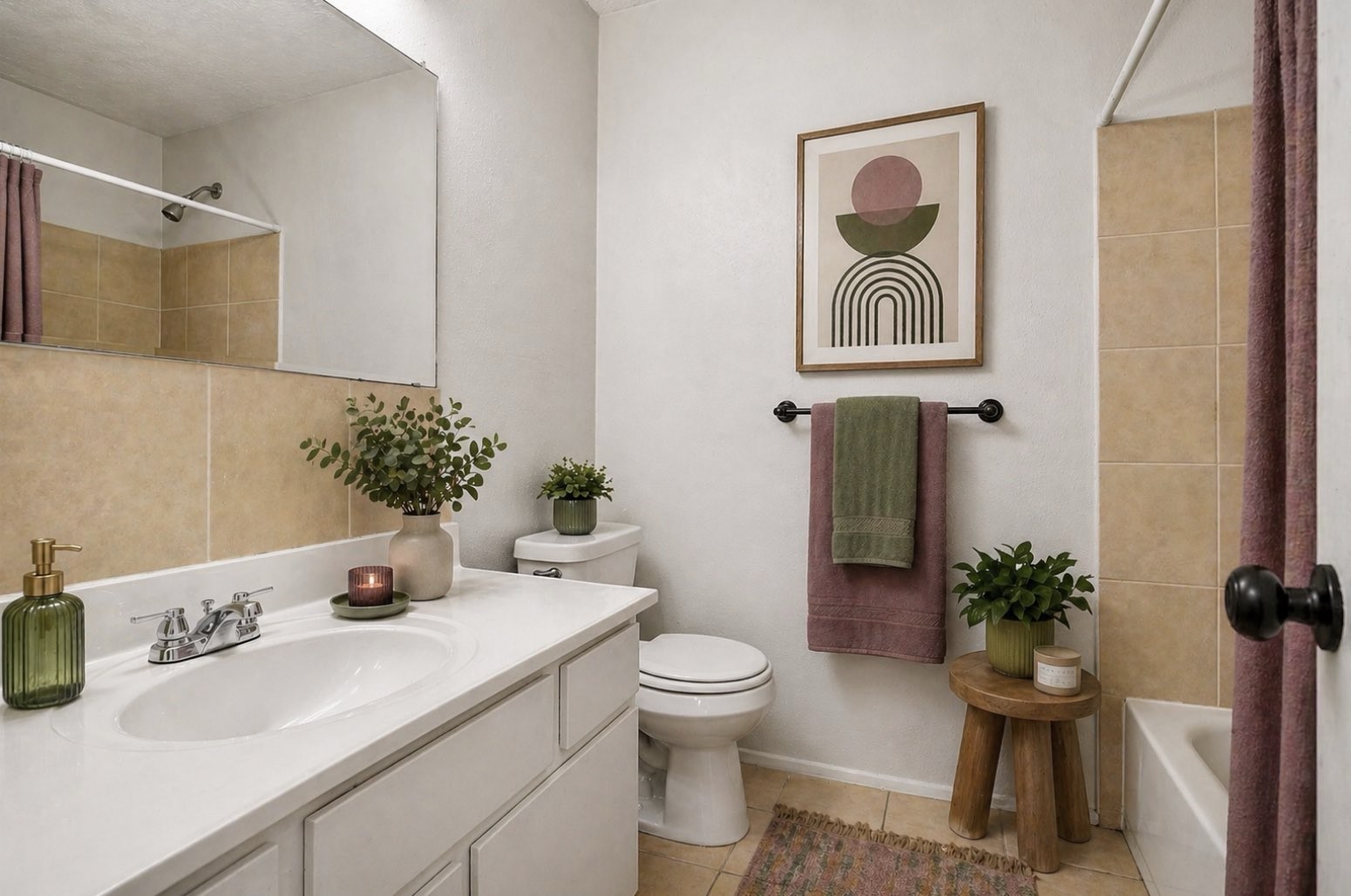9541 Clanton Street Houston, TX 77080 - Photo 29 of 44 a bathroom with a sink toilet and a mirror