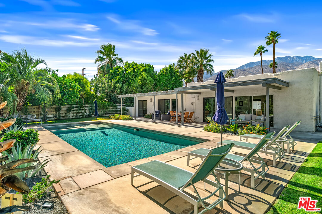 544 North Tercero Circle Palm Springs, CA 92262 - Photo 51 of 75 a view of a house with pool porch and sitting area