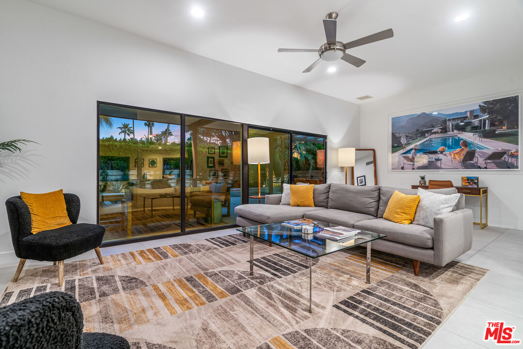 544 North Tercero Circle Palm Springs, CA 92262 - Photo 62 of 75 a living room with furniture and wooden floor