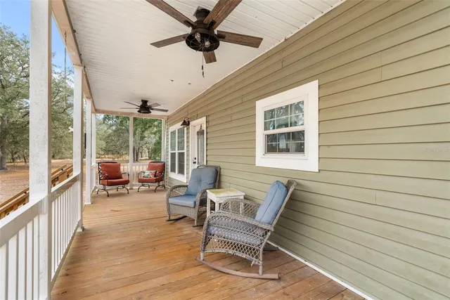 a view of a terrace with seating space