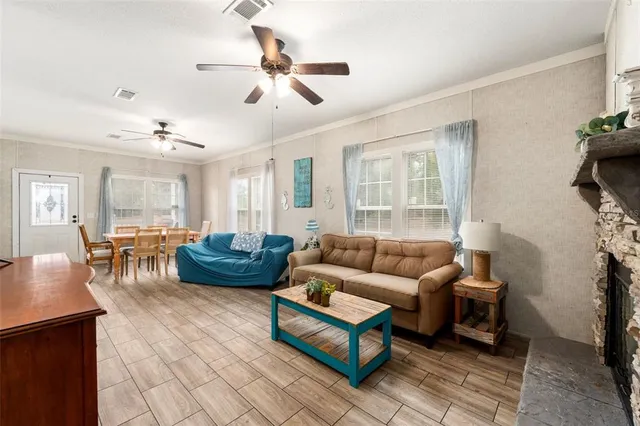 a view of an outdoor space and a yard