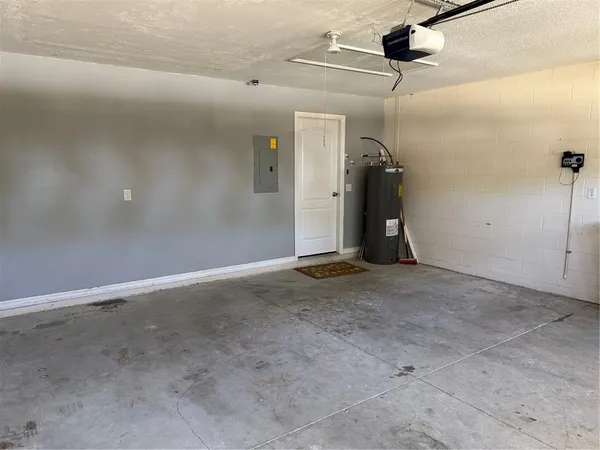 a view of a garage