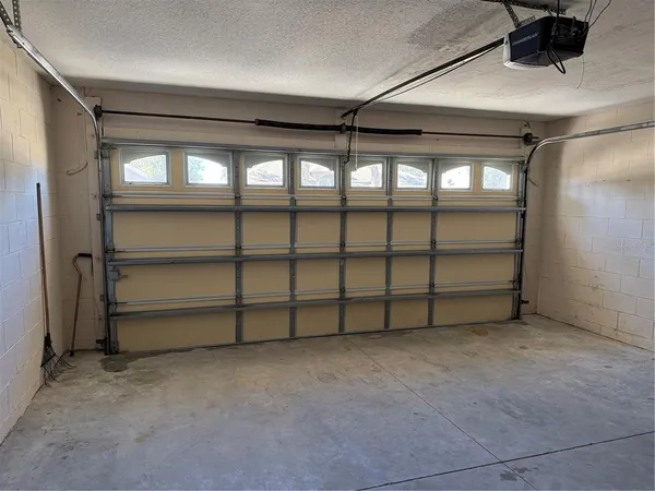 a view of an empty garage