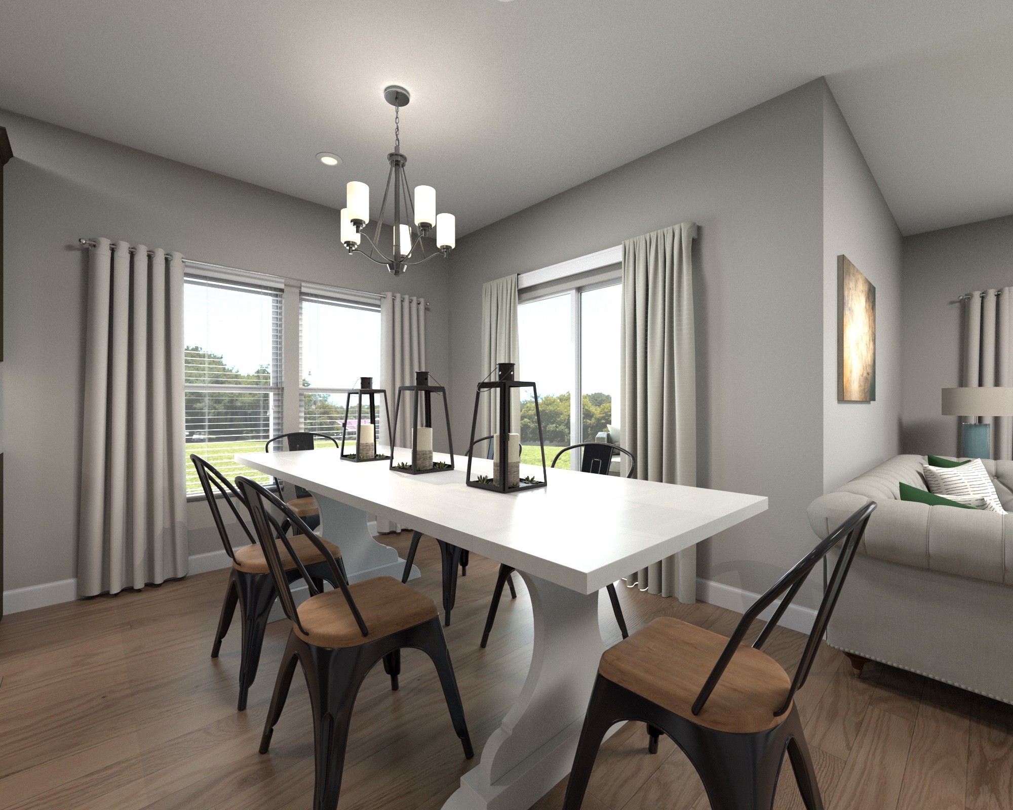 7457 Blue Gable Road Hermitage, TN 37076 - Photo 10 of 17 a view of a dining room with furniture window and wooden floor