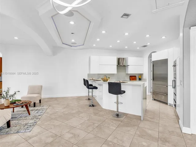 a workspace with furniture and window