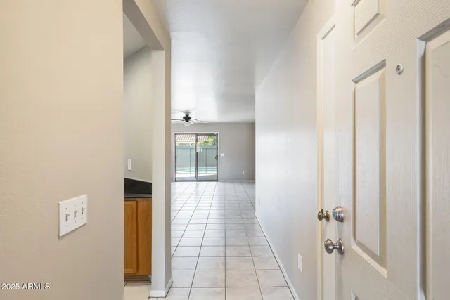 a view of front door with bedroom