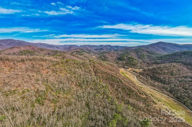 a view of a sky from a yard