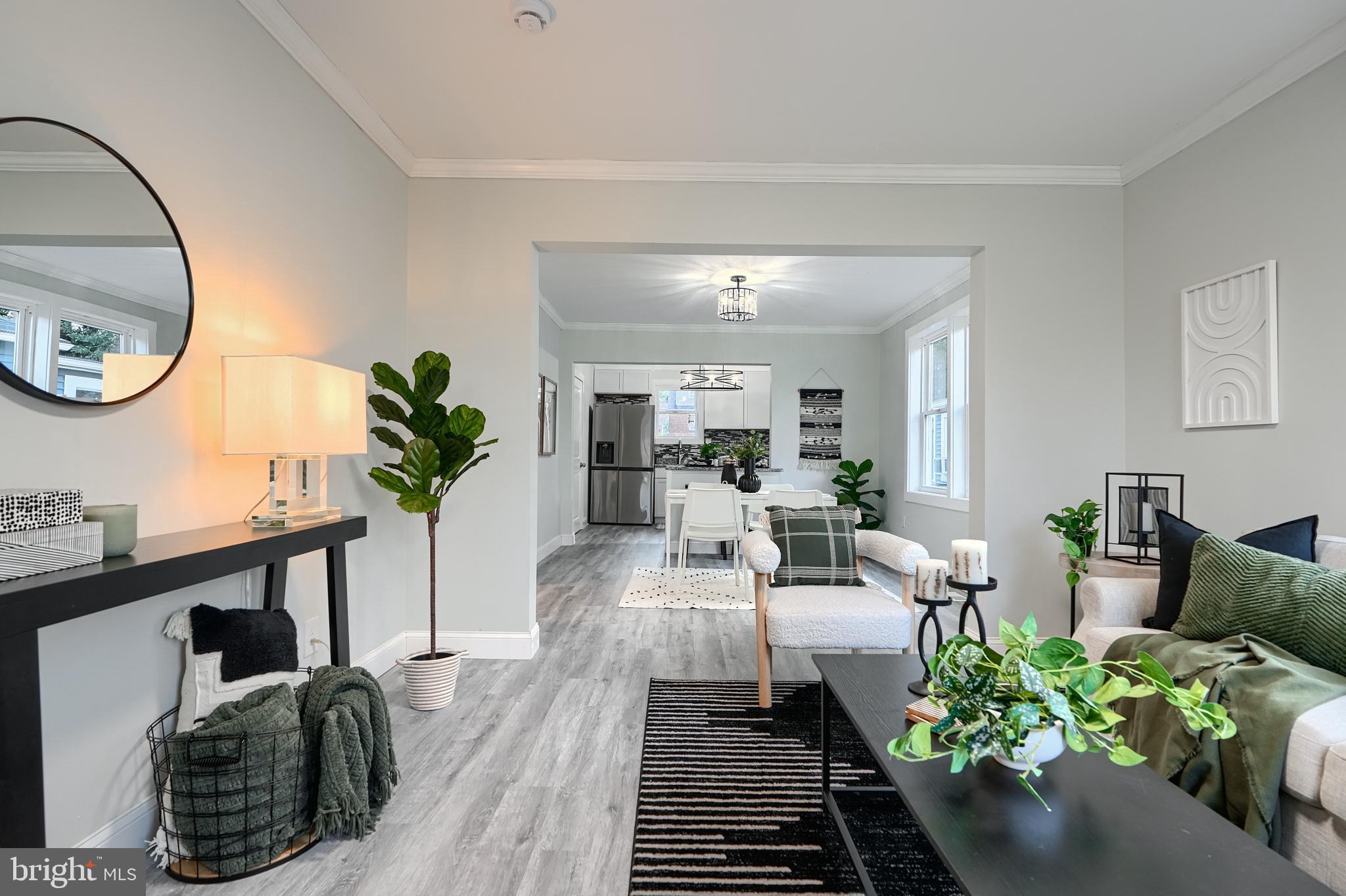 2919 Onyx Road Baltimore, MD 21234 - Photo 5 of 41 a living room with furniture a clock and a potted plant
