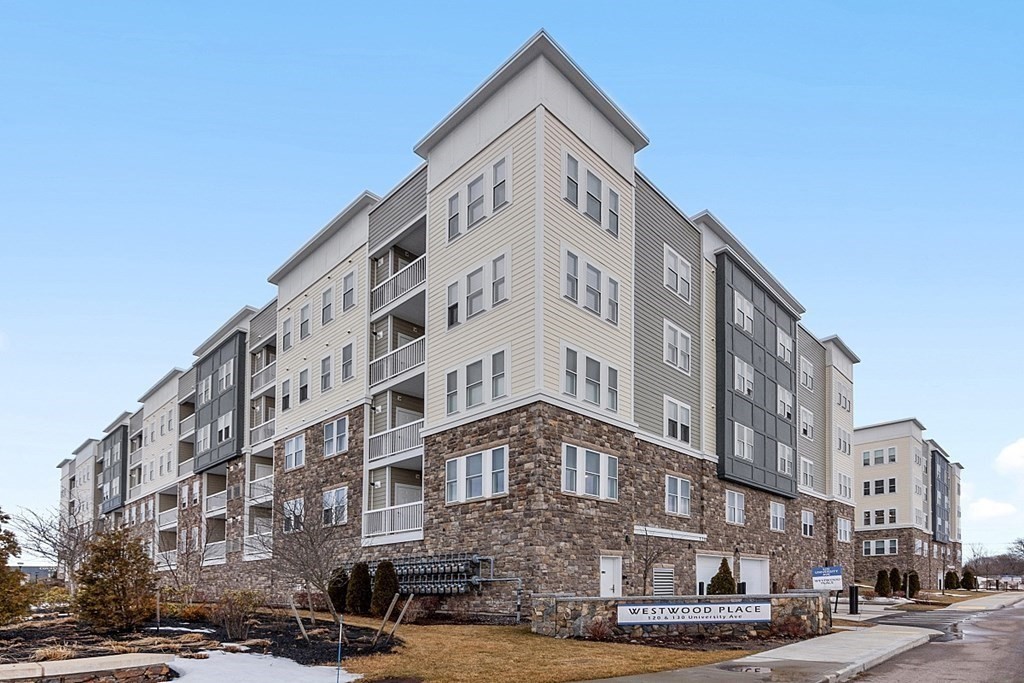 a front view of a building