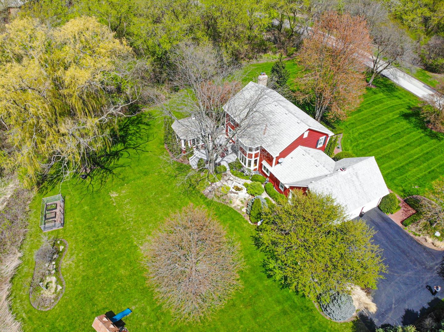 5258 Hilltop Road Long Grove, IL 60047 - Photo 4 of 50 an aerial view of a house with a yard