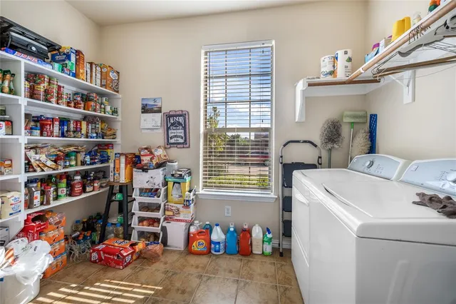 a storage room with storage and utility