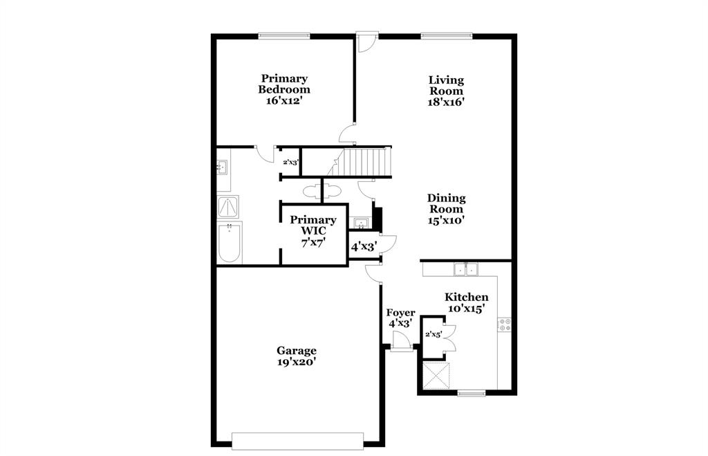 149 Switchback Hill Road Newark, TX 76071 - Photo 16 of 17 a picture of a wall with white walls and refrigerator