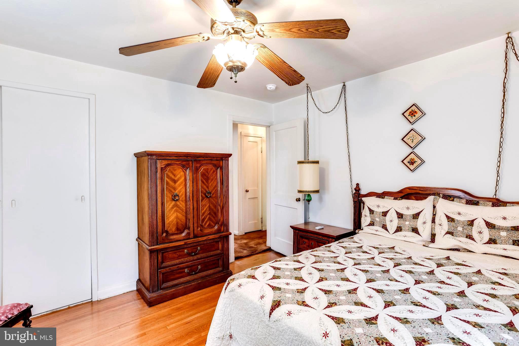 605 McHenry Road Baltimore, MD 21208 - Photo 12 of 36 Master Bedroom with Hardwood Floors