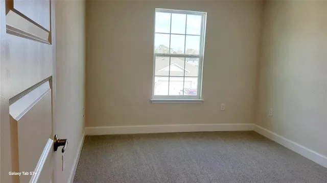 an empty room with a window