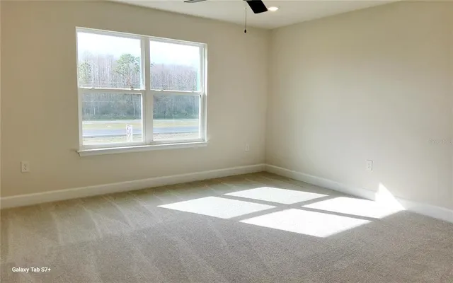 an empty room with a window