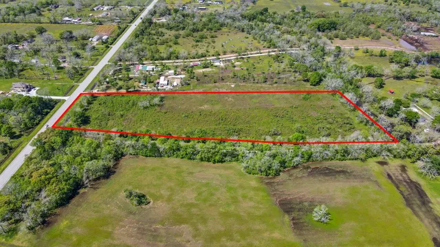 an aerial view of a garden