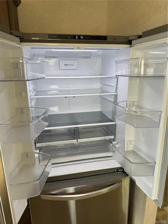 a refrigerator in a kitchen
