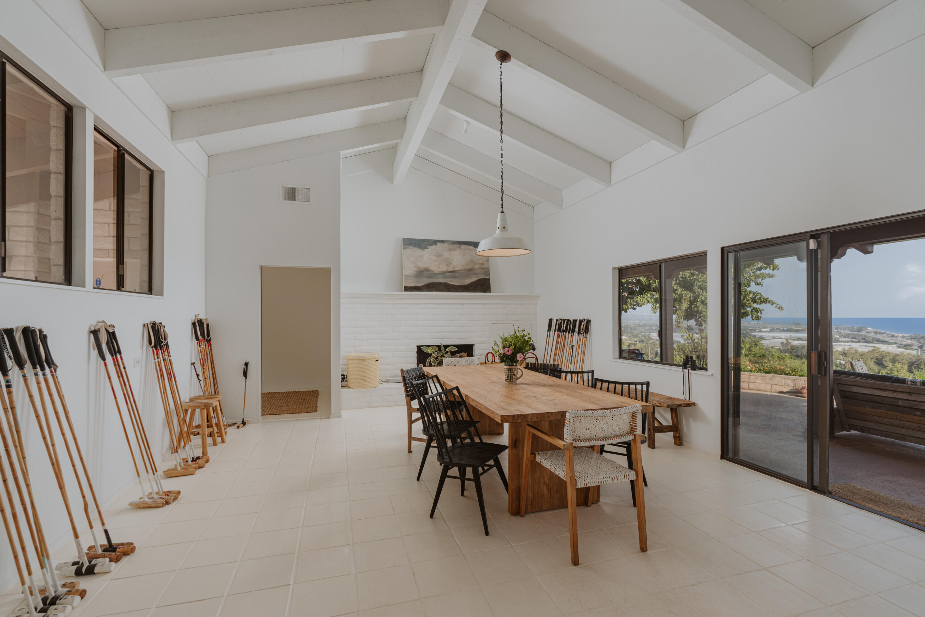 3330 Foothill Road Carpinteria, CA 93013 - Photo 18 of 56 a view of a dining room with furniture window and outside view