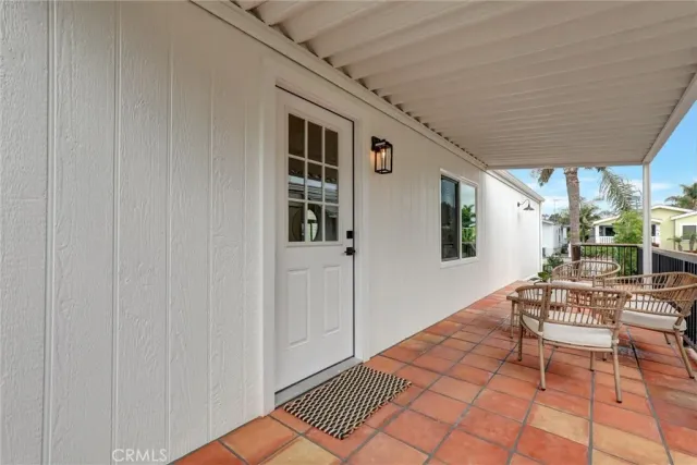 a view of outdoor space with seating space