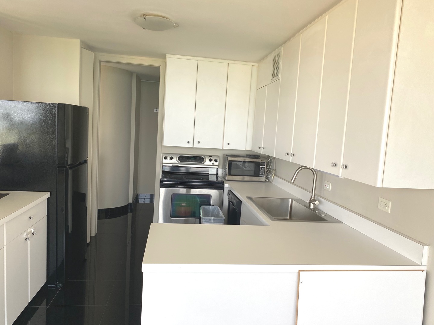 505 North Lake Shore Drive, Unit 1804 Chicago, IL 60611 - Photo 3 of 24 a kitchen with a refrigerator and a sink