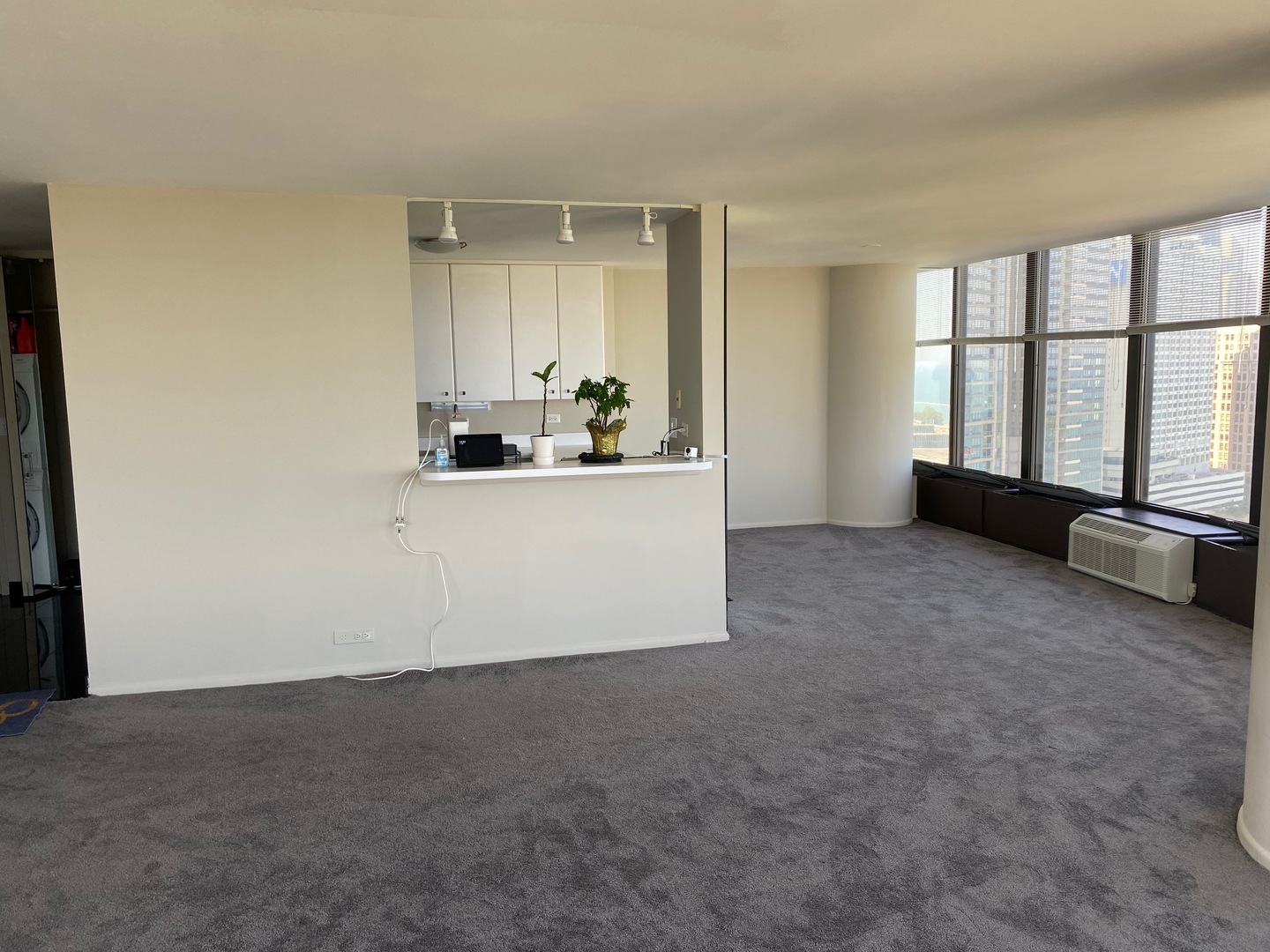 505 North Lake Shore Drive, Unit 1804 Chicago, IL 60611 - Photo 4 of 24 an empty room with a fireplace and windows