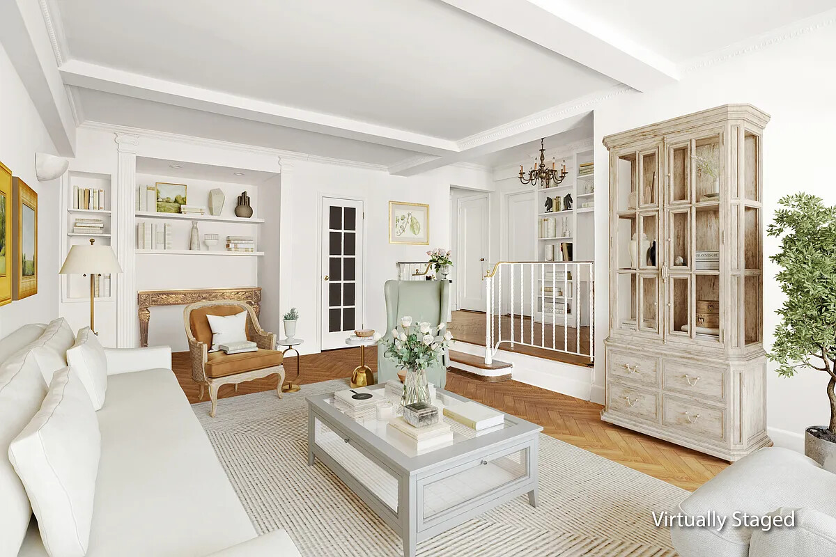 336 West End Avenue, Unit 3D Manhattan, NY 10023 - Photo 3 of 18 a living room with furniture and wooden floor