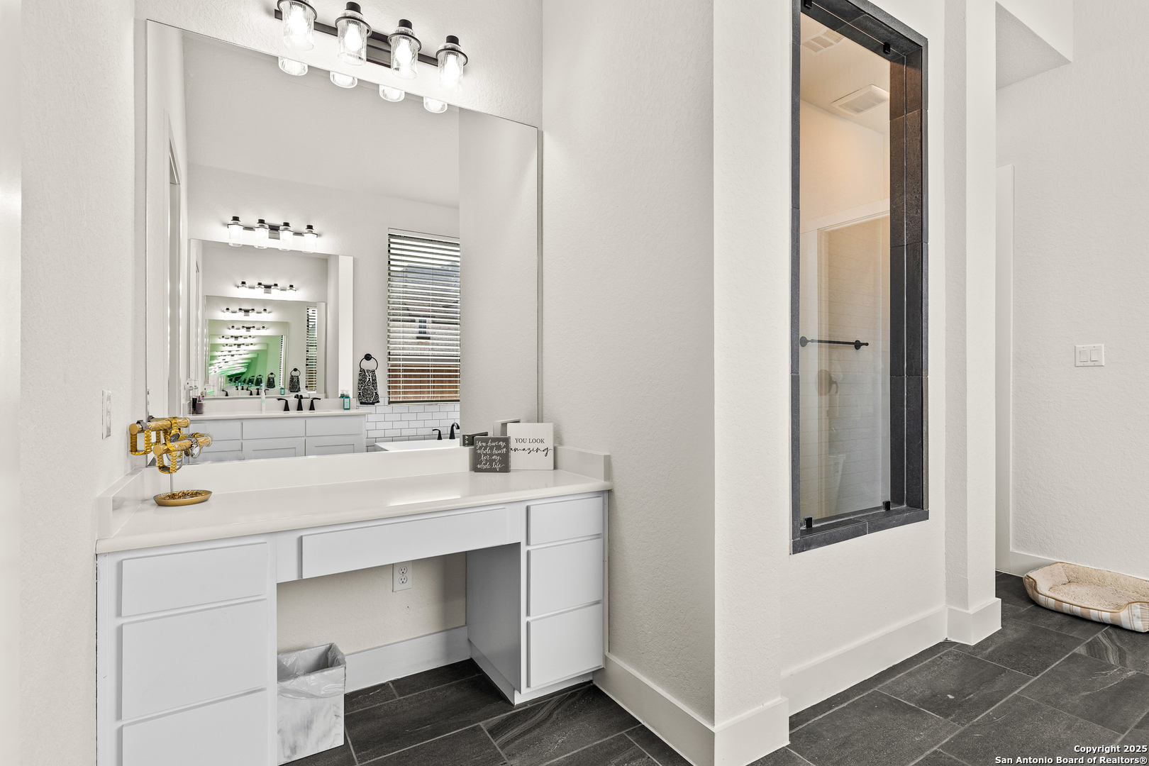 507 Caliban Cibolo, TX 78108 - Photo 28 of 63 a bathroom with a sink and a mirror