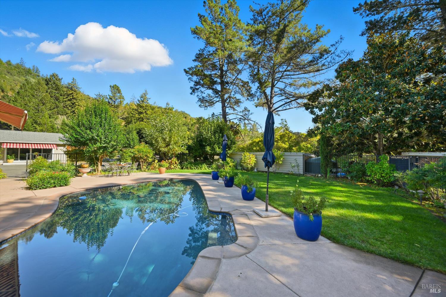 5251 Dry Creek Road Napa, CA 94558 - Photo 39 of 61 a view of a fountain with a big yard