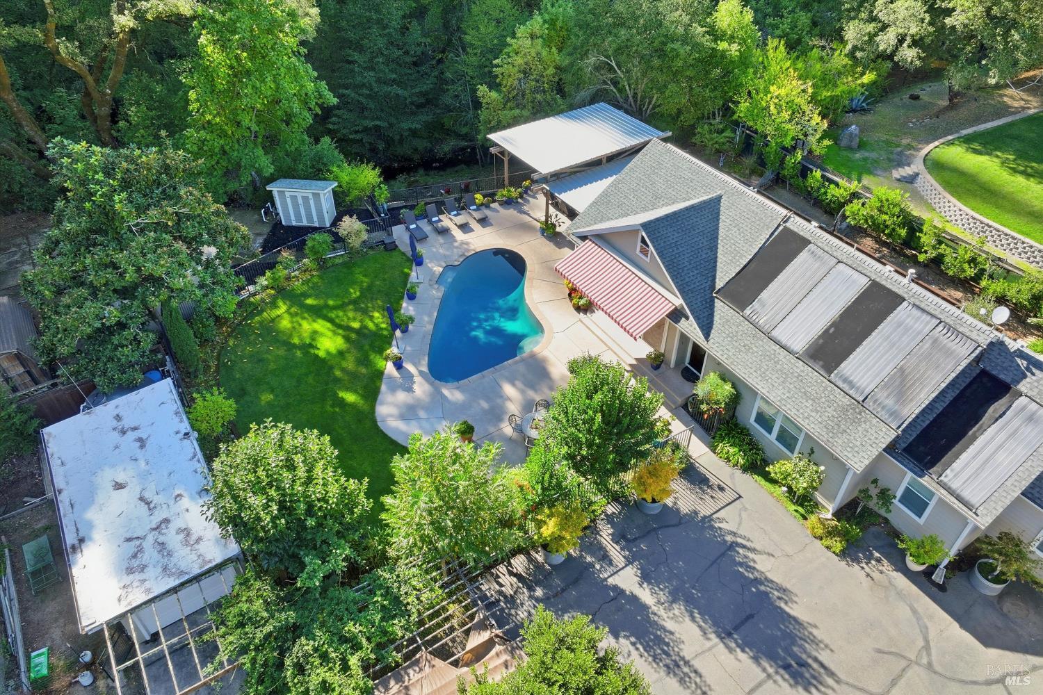 5251 Dry Creek Road Napa, CA 94558 - Photo 61 of 61 an aerial view of a house with a garden