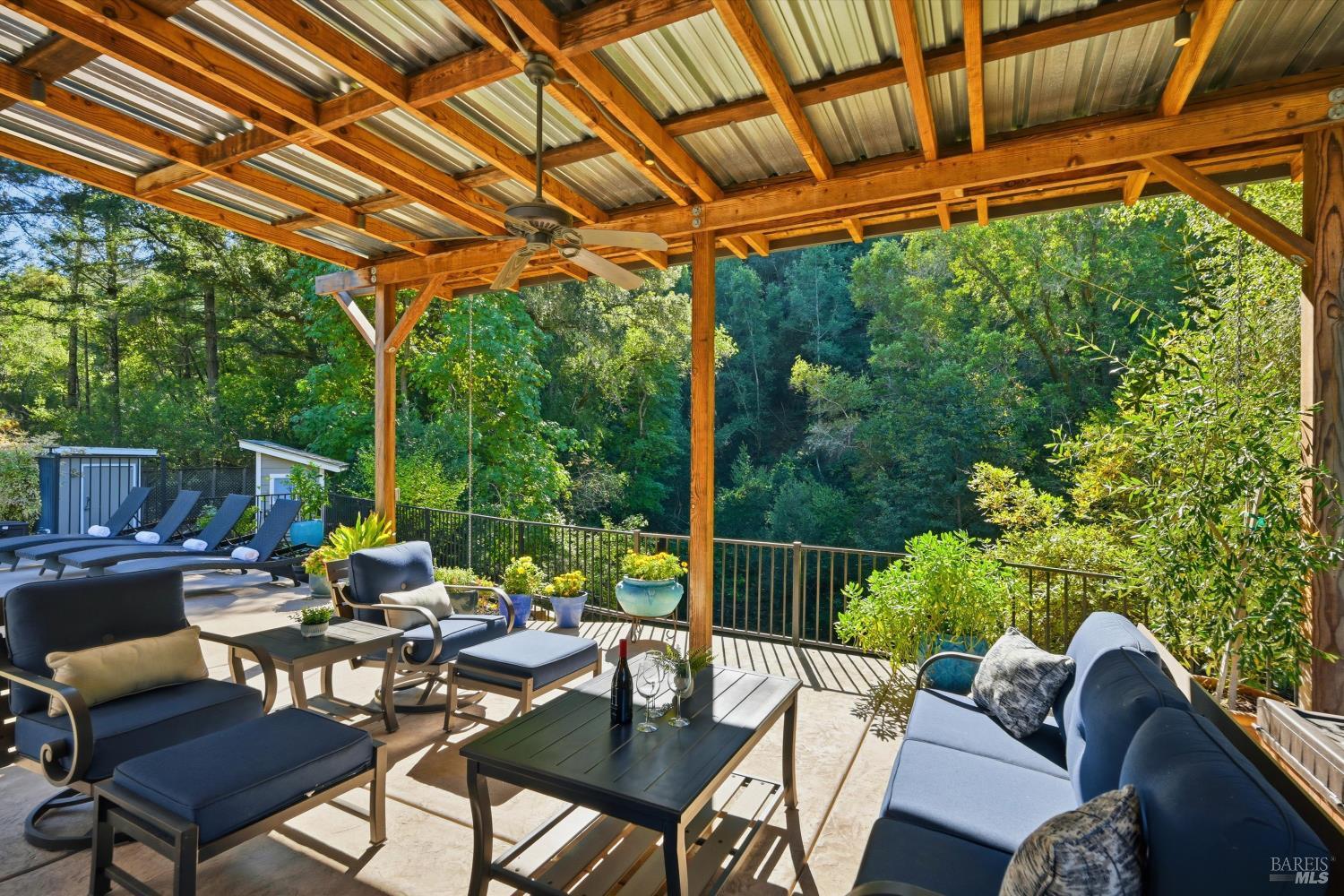 5251 Dry Creek Road Napa, CA 94558 - Photo 9 of 61 a view of porch with seating area