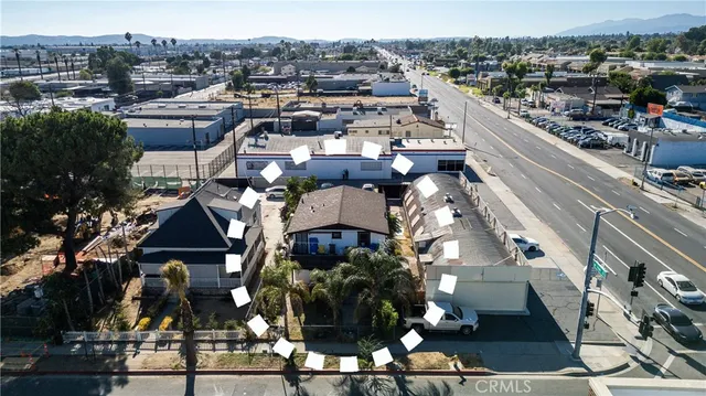 an aerial view of a city