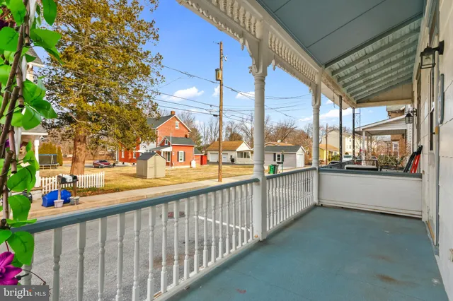 a view of city from a balcony