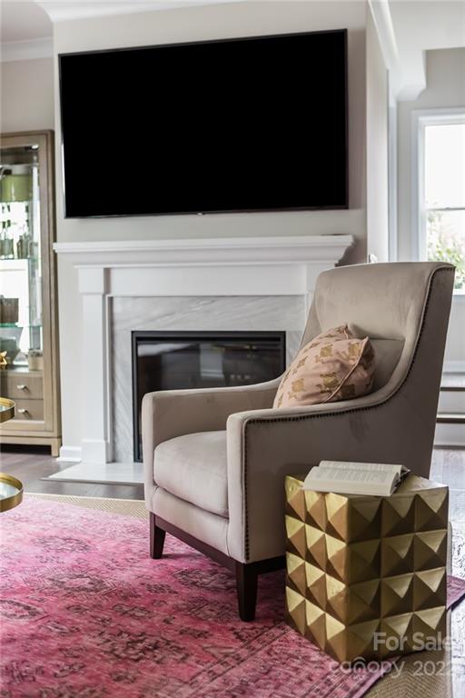 541 Madison Falls Court Fort Mill, SC 29708 - Photo 6 of 25 a living room with furniture and a fireplace