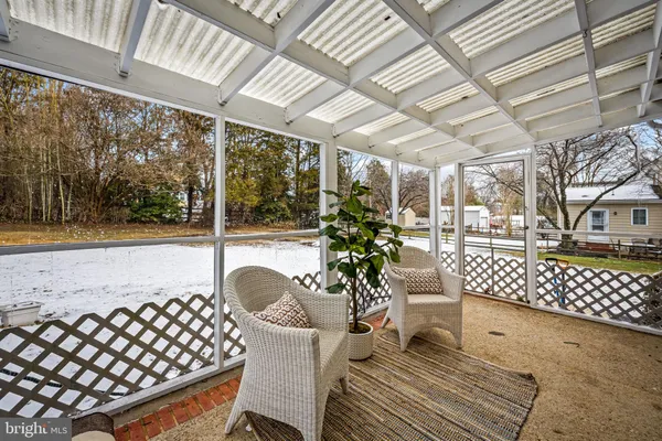 a outdoor view with a sitting space