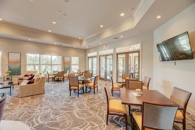 a view of outdoor space with playground and green space