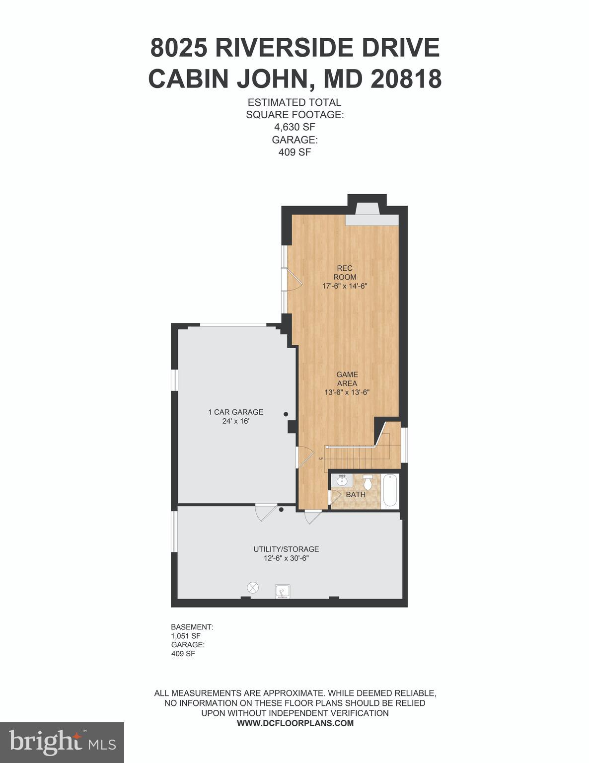 8025 Riverside Drive Cabin John, MD 20818 - Photo 75 of 75 Lower Level Floorplan