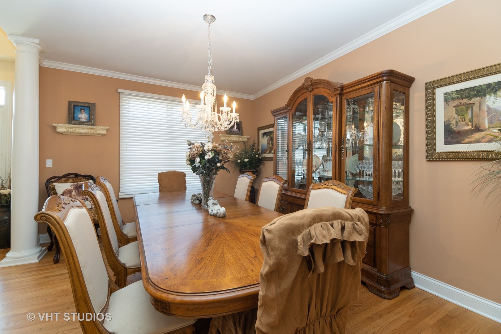 8 Torrin Rocks Cove Inverness, IL 60010 - Photo 10 of 30 a view of a dining room with furniture and chandelier