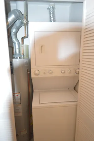 a close up view of washer and dryer