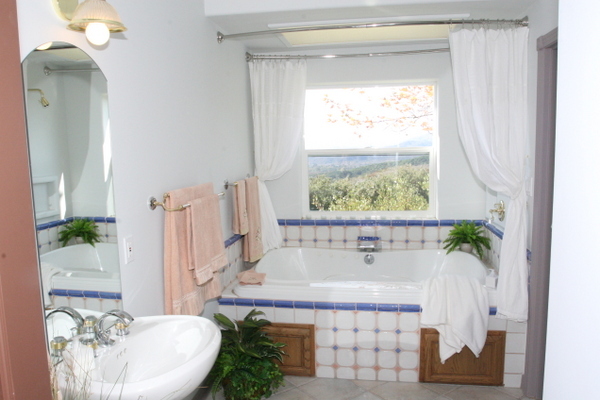 1498 Farnham Road Ojai, CA 93023 - Photo 6 of 10 a bathroom with a bathtub sink and mirror